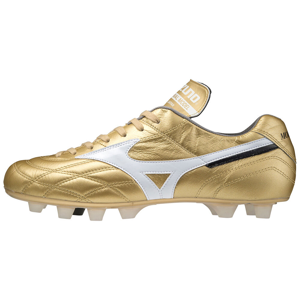 Botas de Futbol Mizuno Morelia Ul Japan Hombre Doradas/Blancas España EYRP-48950